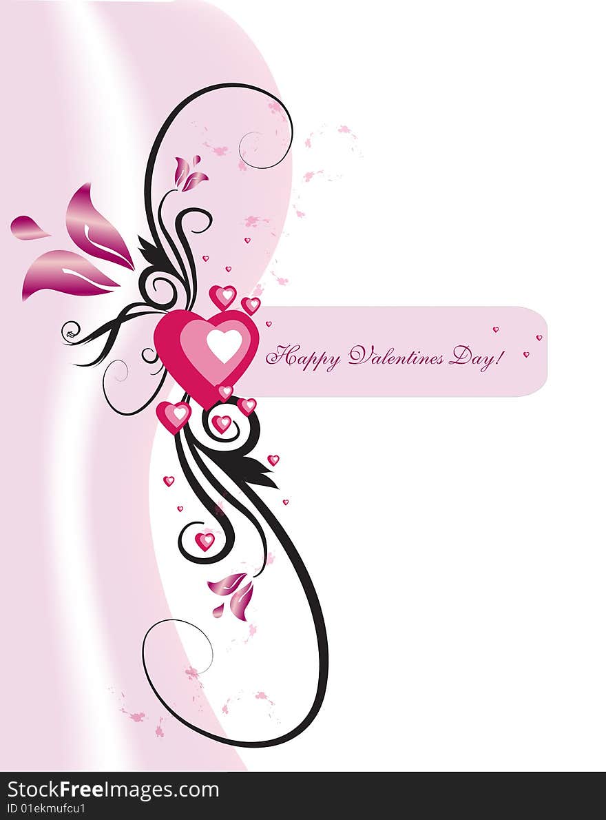 Abstract"happy valentines day"card