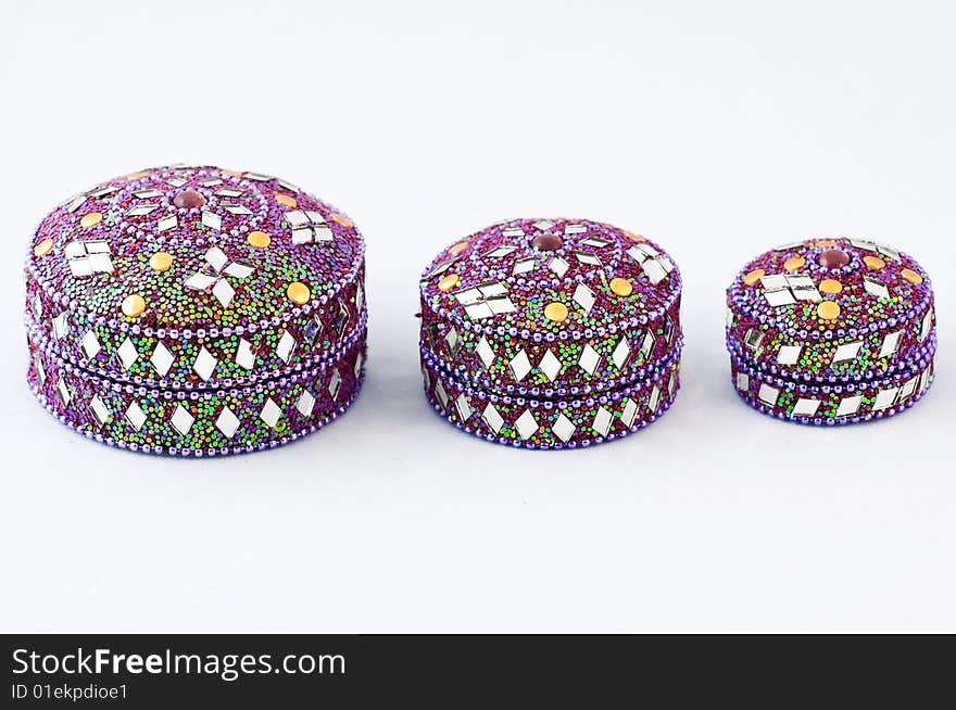 Puff box isolated on a white background