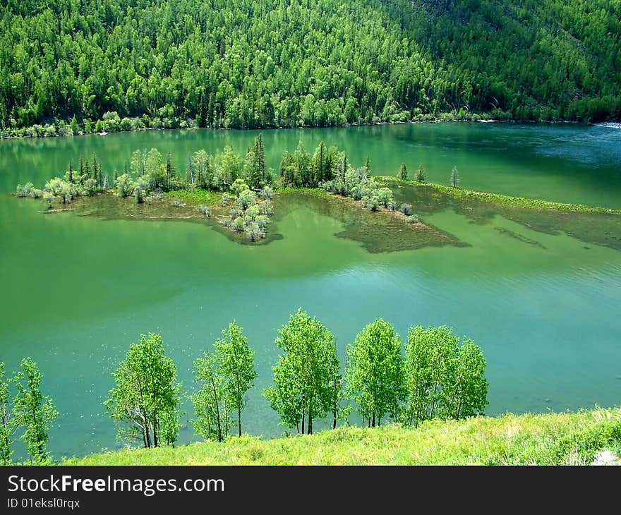 The green lake in china