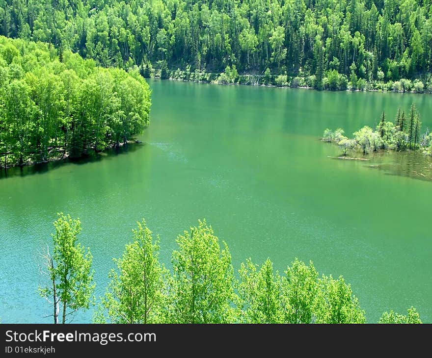 The green lake in china