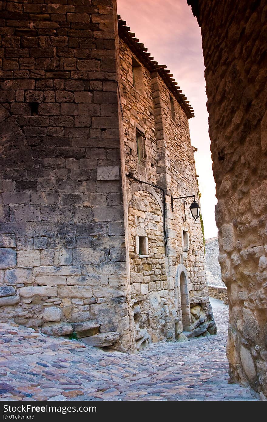 Famous historic tower in Lacoste in Provence. Famous historic tower in Lacoste in Provence