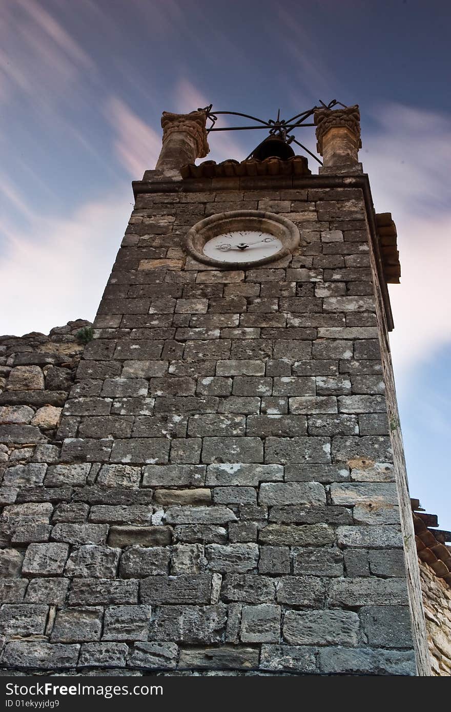 Famous historic tower in Lacoste in Provence. Famous historic tower in Lacoste in Provence