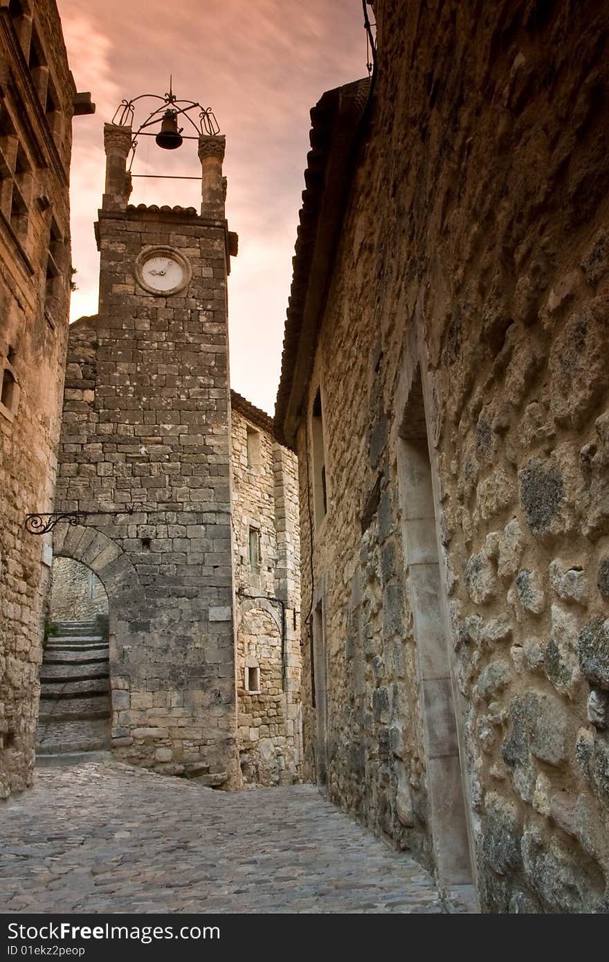 Famous historic tower in Lacoste in Provence. Famous historic tower in Lacoste in Provence