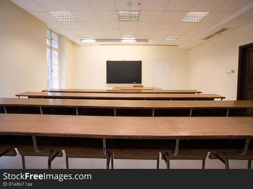 Empty small classroom for students. Empty small classroom for students