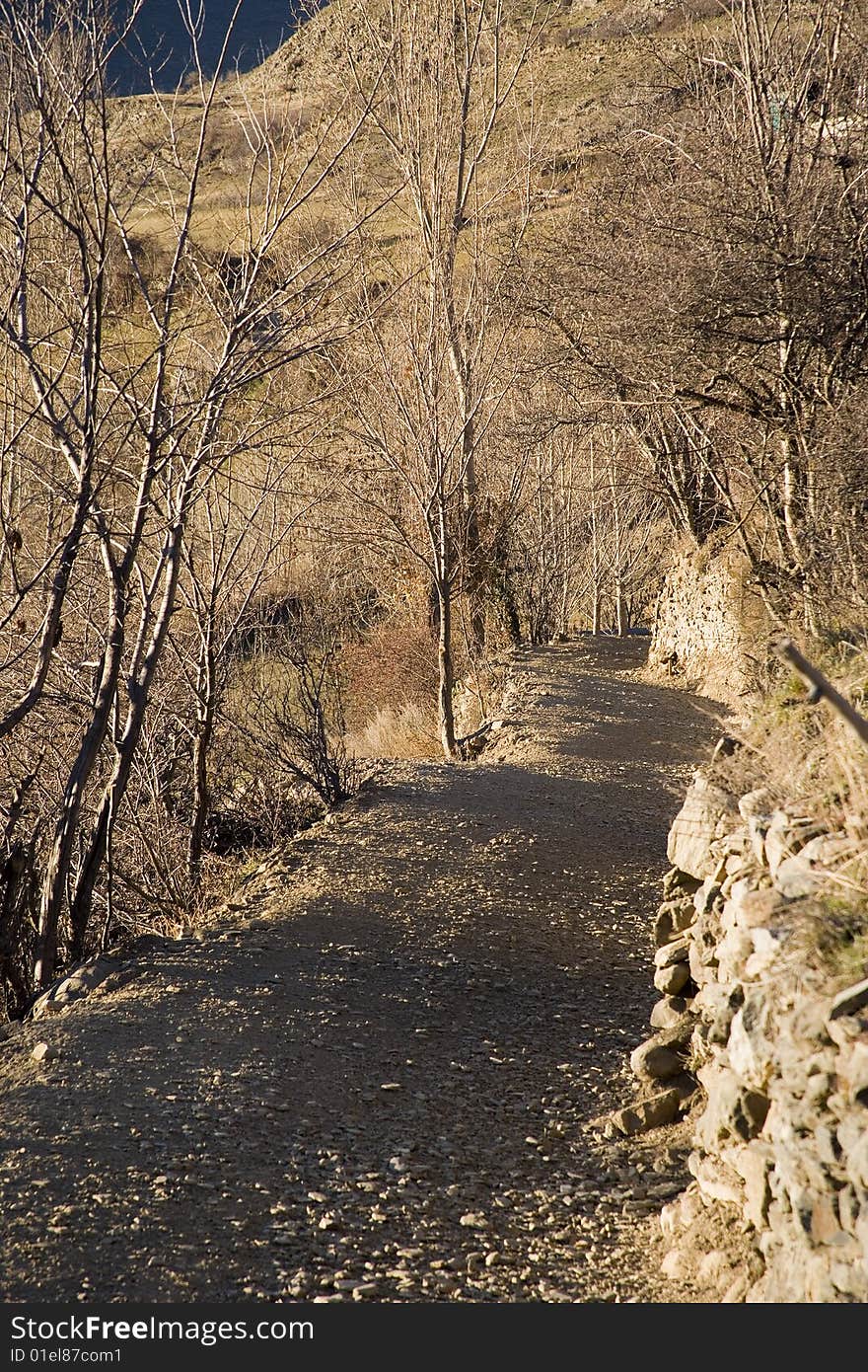 Route in the Pyrenees, Spain, Eruope. Route in the Pyrenees, Spain, Eruope