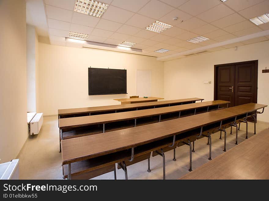 Empty small classroom for students. Empty small classroom for students