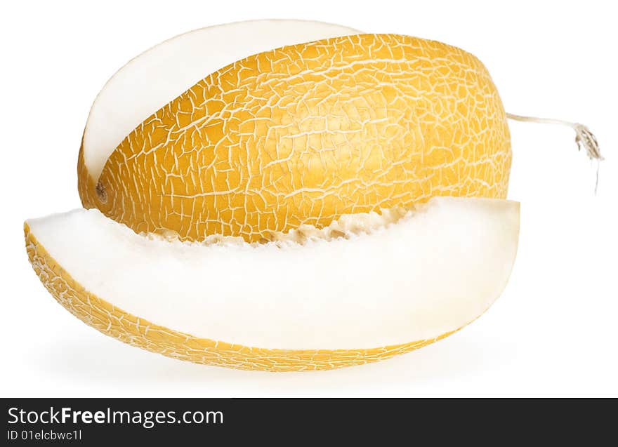 Melon isolated on white background.