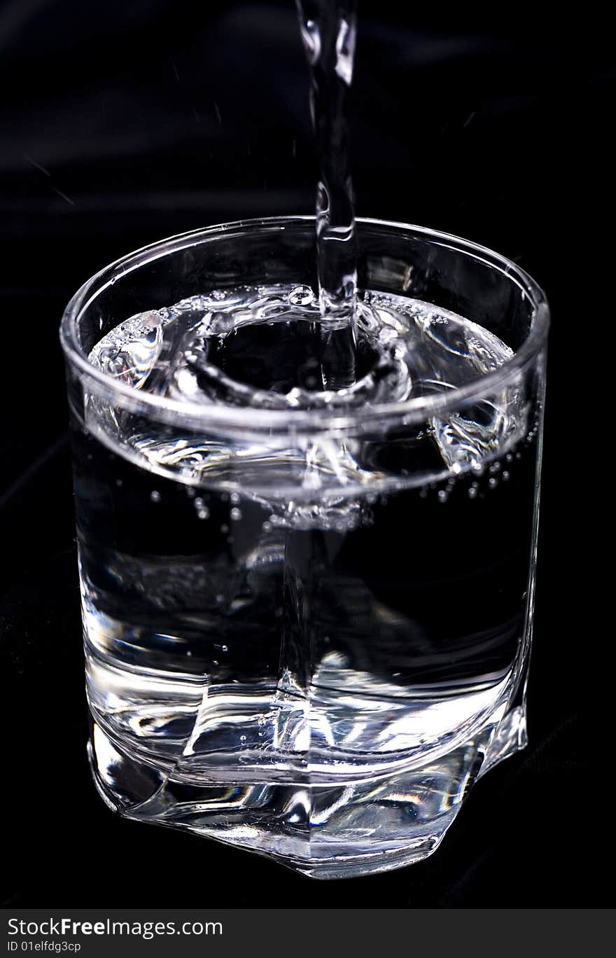 Glass of fresh cold water