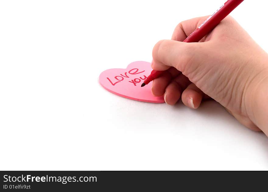 Card writing per saint valentine day red pen. Card writing per saint valentine day red pen