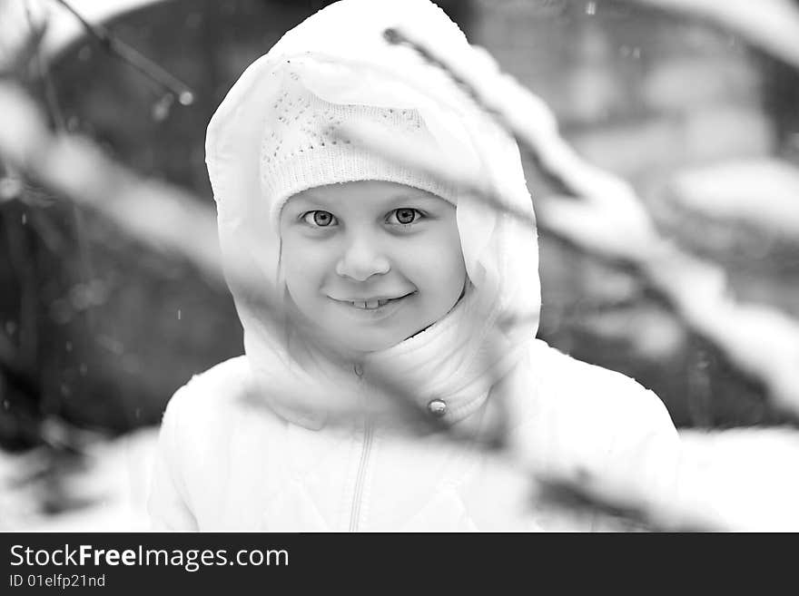 Girl portrait on winter vacation. Girl portrait on winter vacation