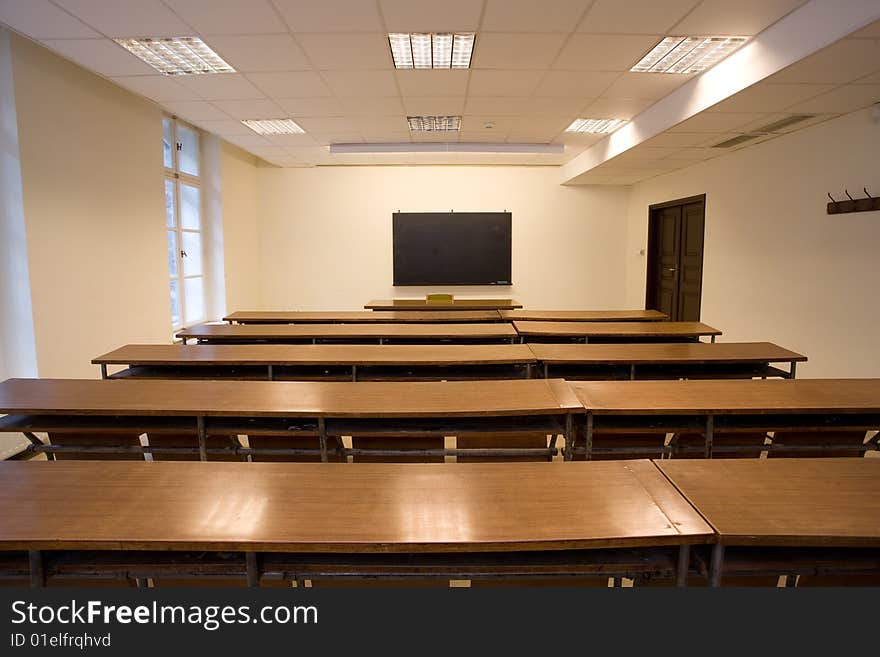 Empty small classroom for students. Empty small classroom for students