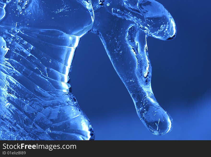 Frozen water droplets trapped on a chainlink fence. Frozen water droplets trapped on a chainlink fence