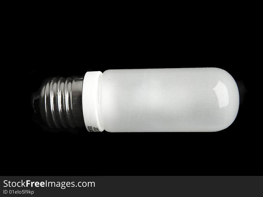 White lamp on black ground