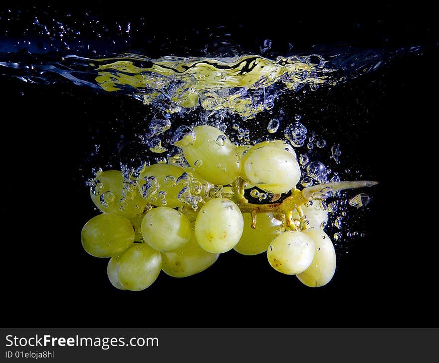 Splashing grapes