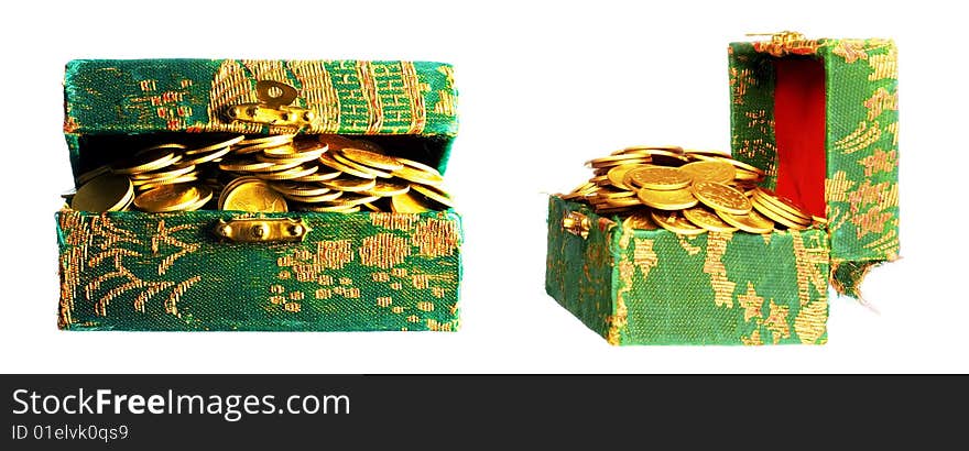 Gold Coins In A Box