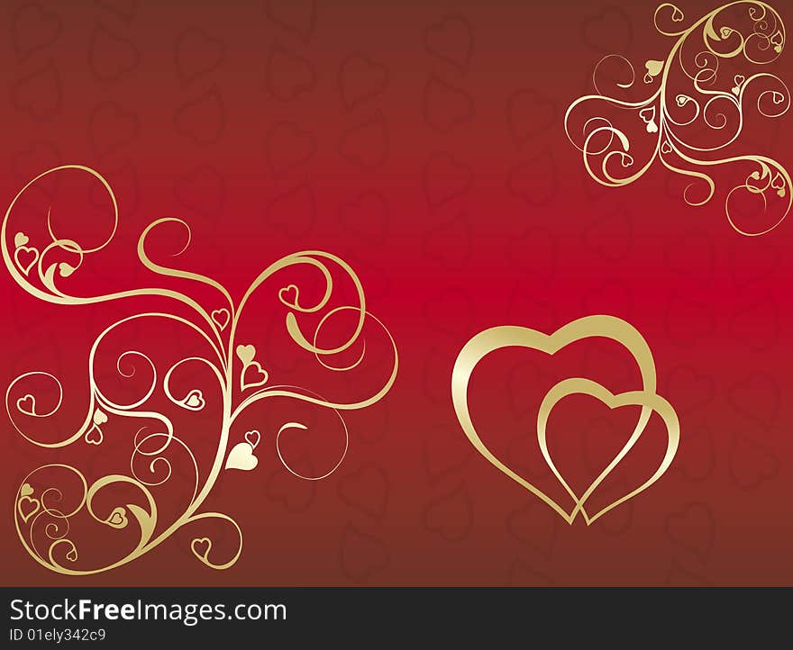 Valentine's background for text (vector)