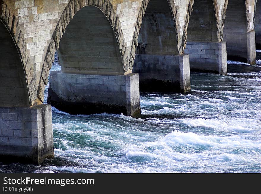 Bridge over the Rhine river