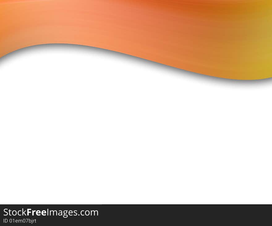 Orange dynamic waves on white background. abstract illustration. Orange dynamic waves on white background. abstract illustration