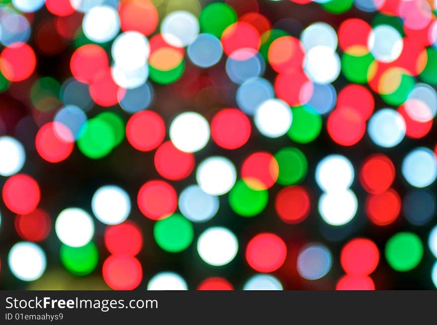 Blur of Christmas Lights & Colors. Blur of Christmas Lights & Colors