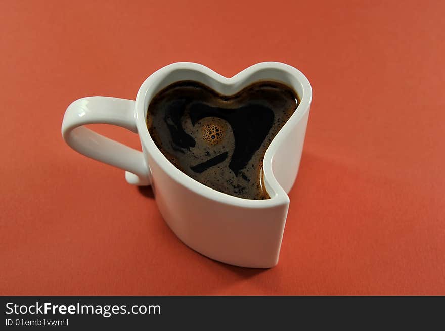 Valentines - cup in the shape of a heart. Valentines - cup in the shape of a heart.