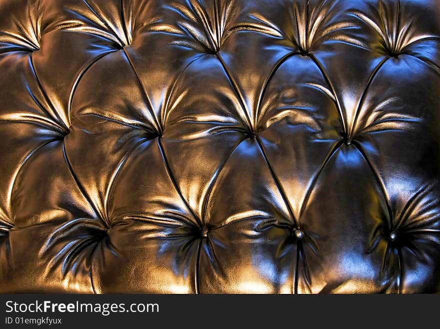 Texture of black leather upholster pattern material. Texture of black leather upholster pattern material