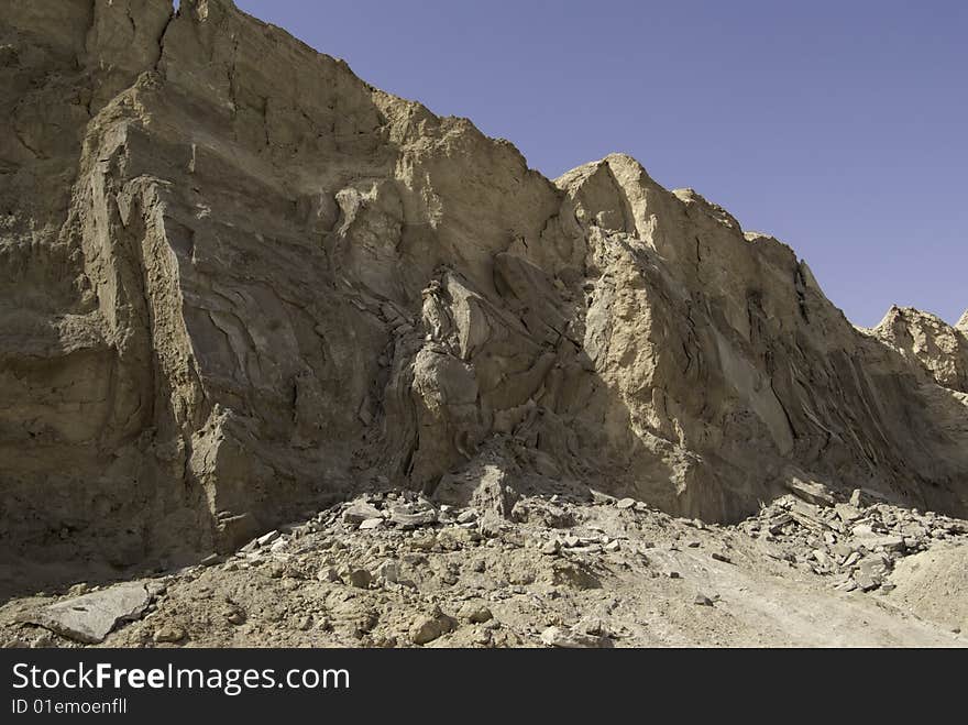 Mt. Sodom cliff, Judean Desert, Israel