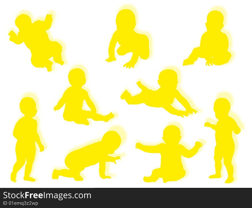 Baby silhouettes