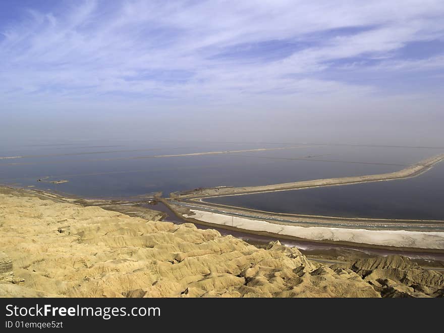 Dead sea view from Mt. Sodom viewpoint