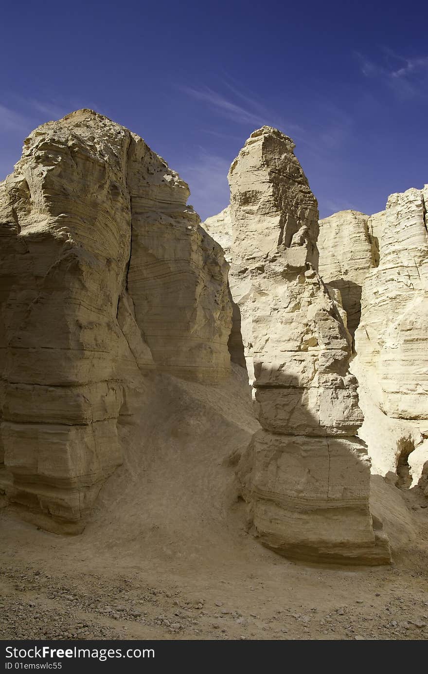 Eroded Rock In Perazim Canyon