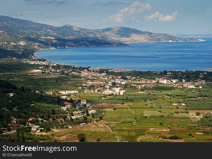 Coast and blue water