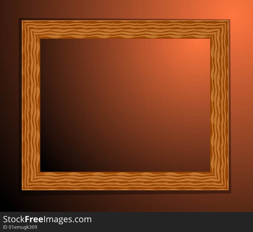 Wood  frame for graphic use. Wood  frame for graphic use