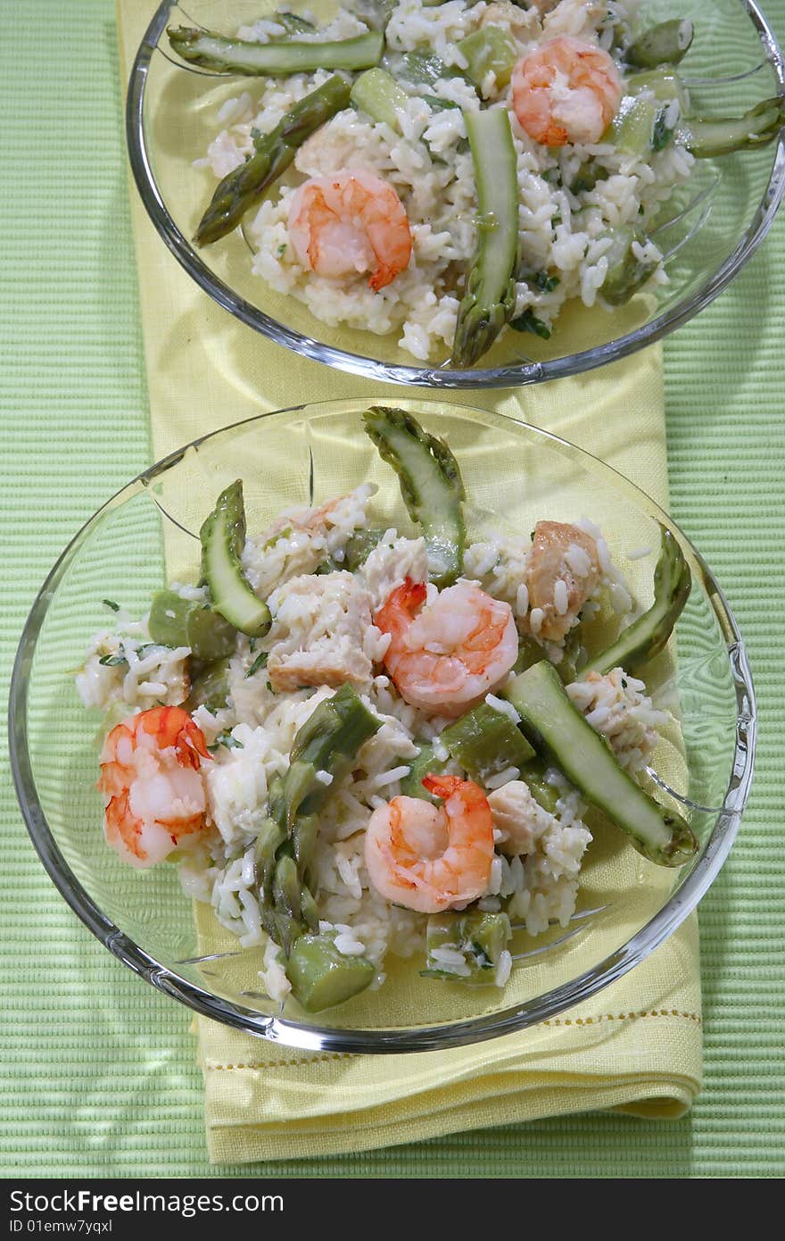 Rice with meat and vegetable sauce on plate