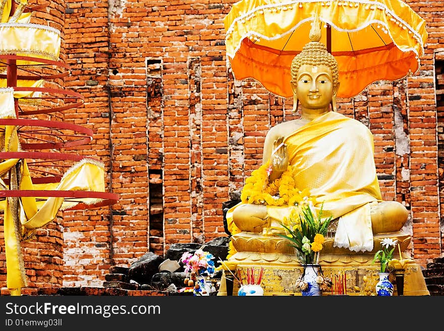 Monument Of Buddha, Ruins Of Ancient Temple