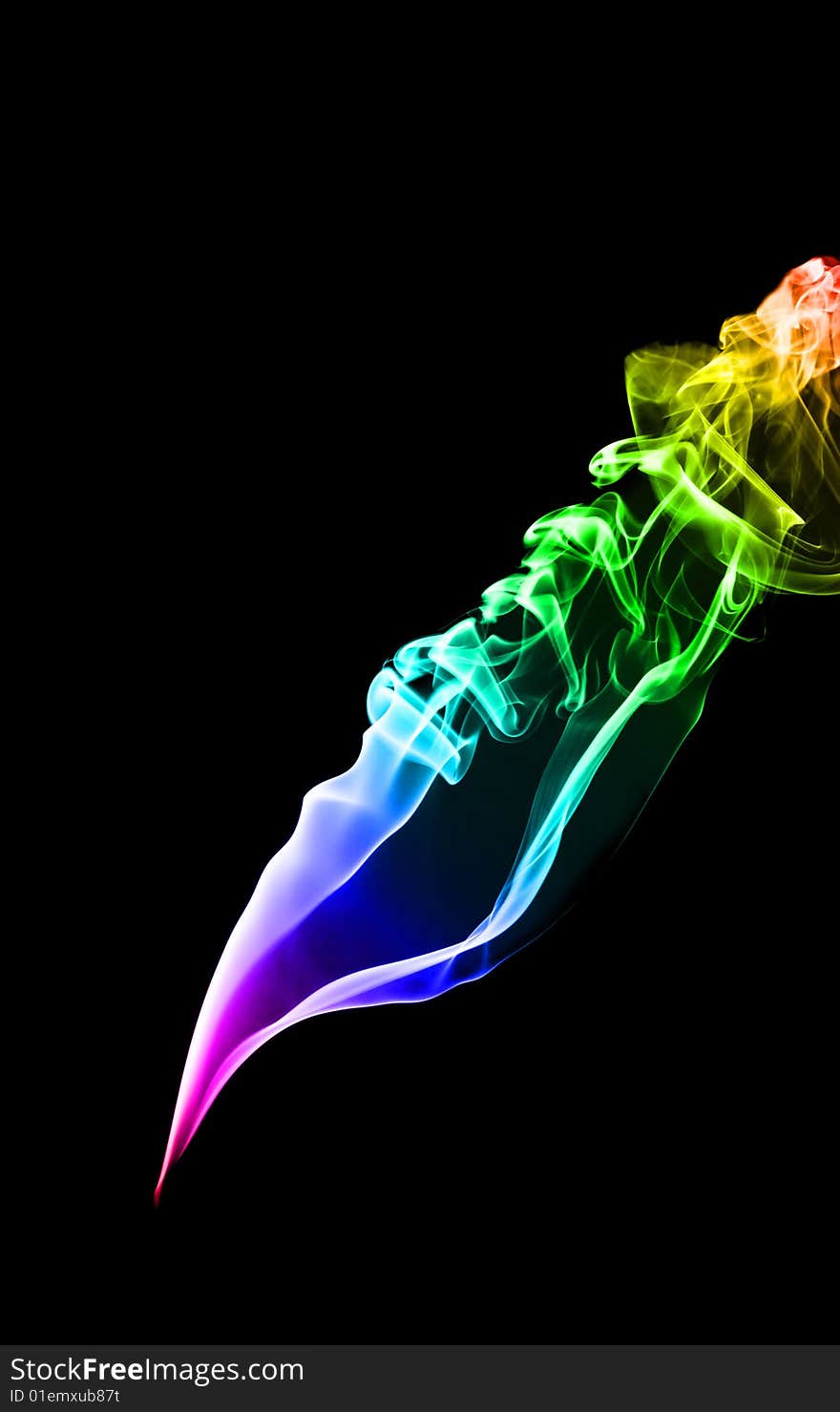 Abstract smoke isolated on the black