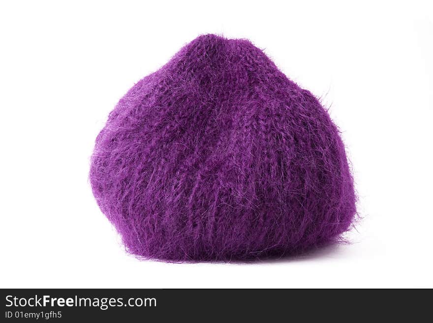 Purple cap on a white background