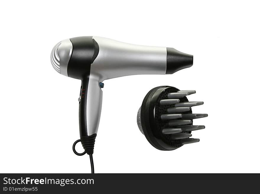 Hair drier isolated on white