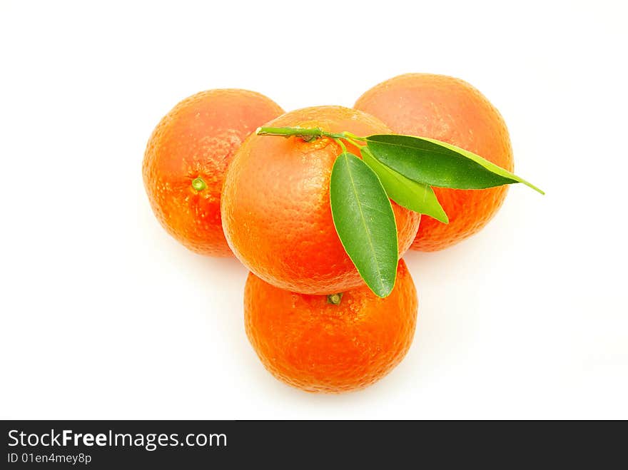 Tangerine isolated on a white background. Tangerine isolated on a white background