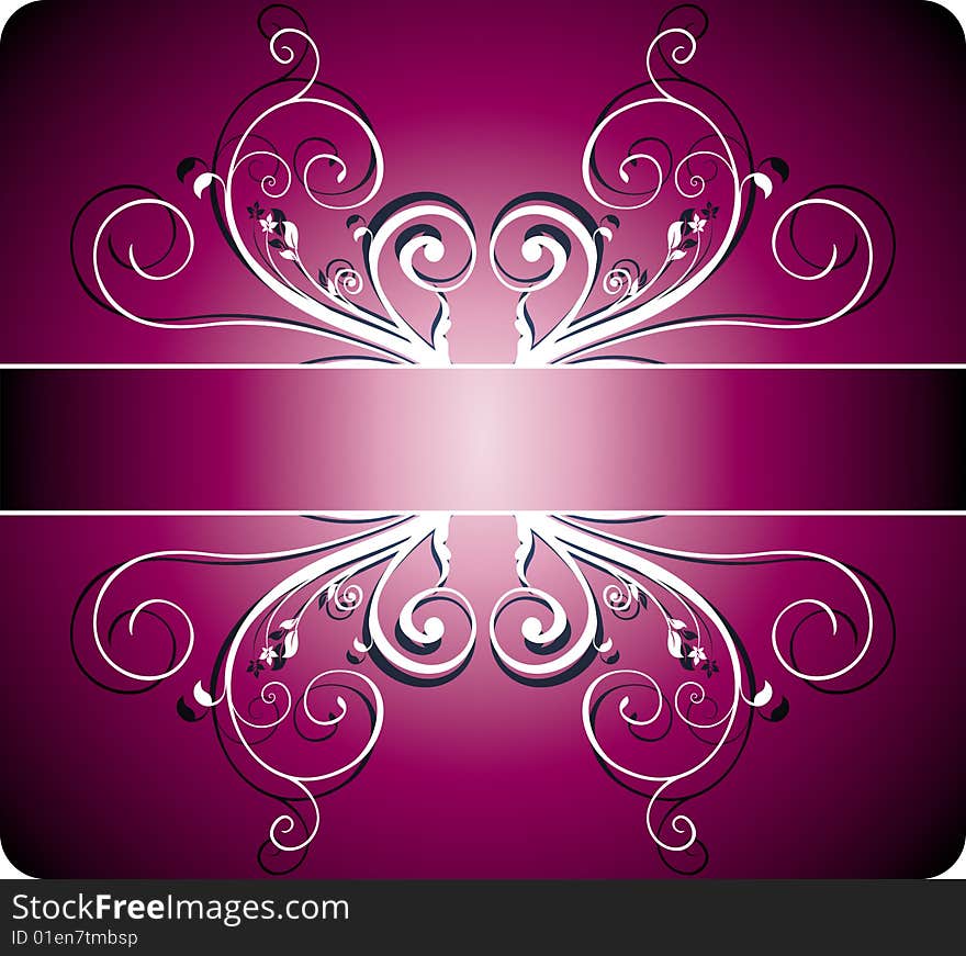 Floral frame for text (vector). Floral frame for text (vector)