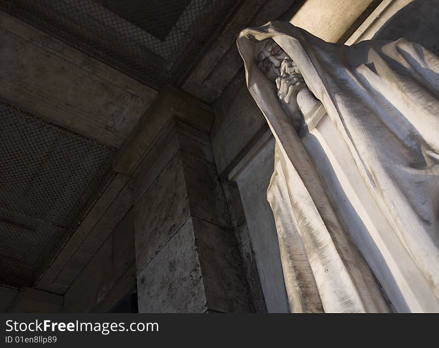 Mortal statue from a cemetery. Mortal statue from a cemetery