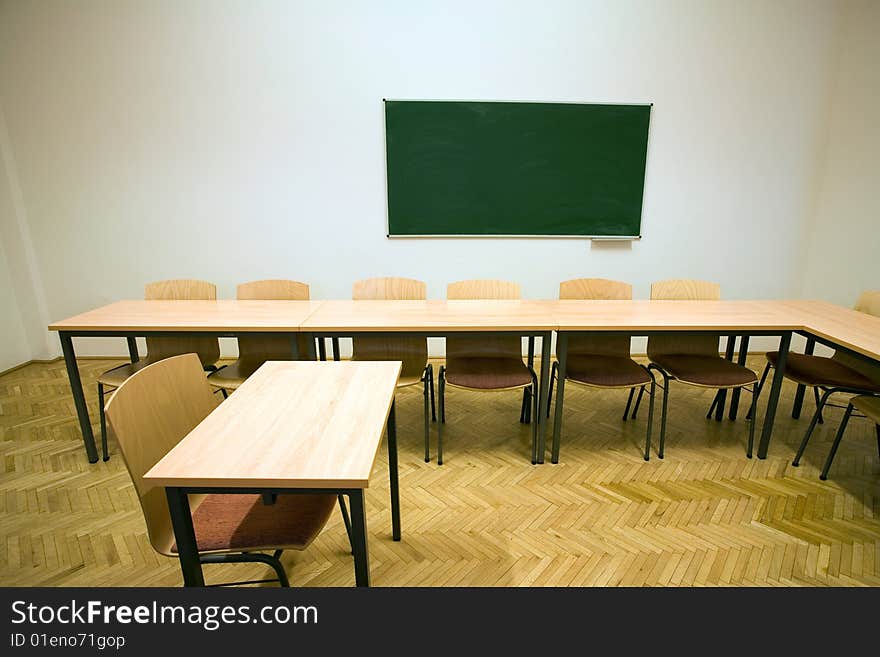 Empty small classroom for students. Empty small classroom for students