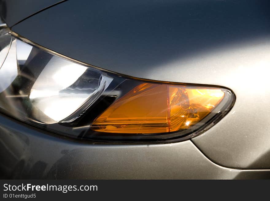 Headlight close up. headlight automobile part. Headlight close up. headlight automobile part.