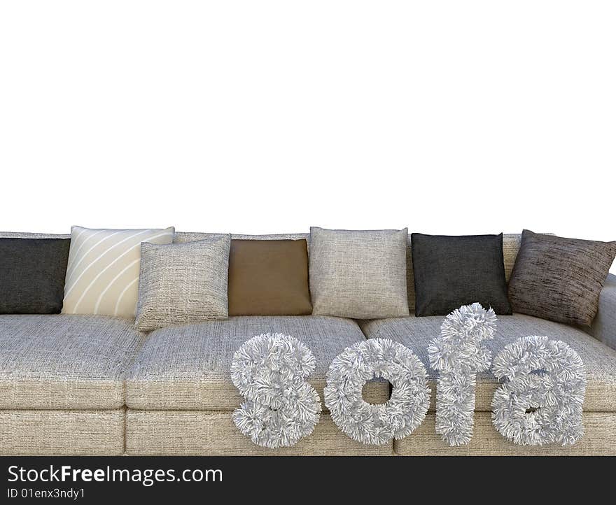 Sofa And Text.