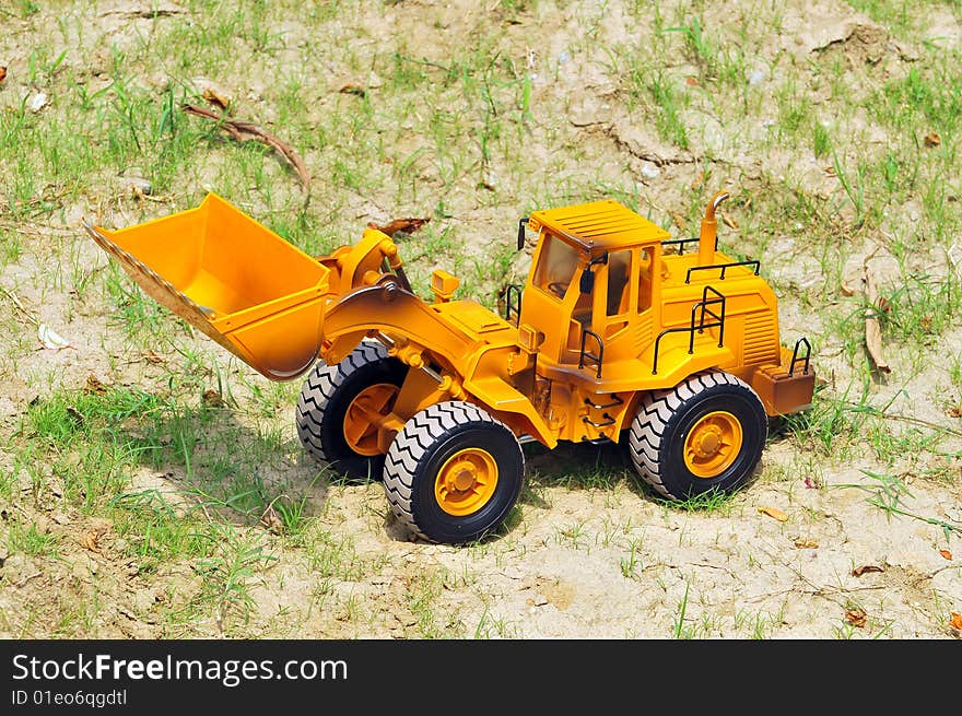 Earth mover toy looking great in sunny day.