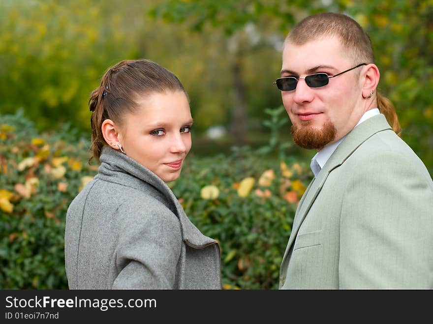 Girl and boy in eyeglasses