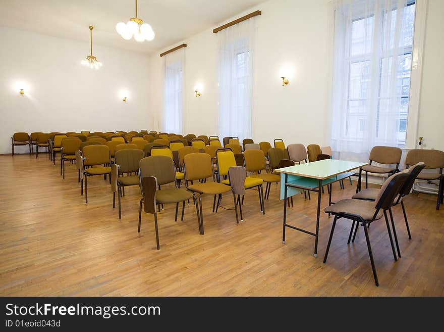 Empty small classroom for students. Empty small classroom for students