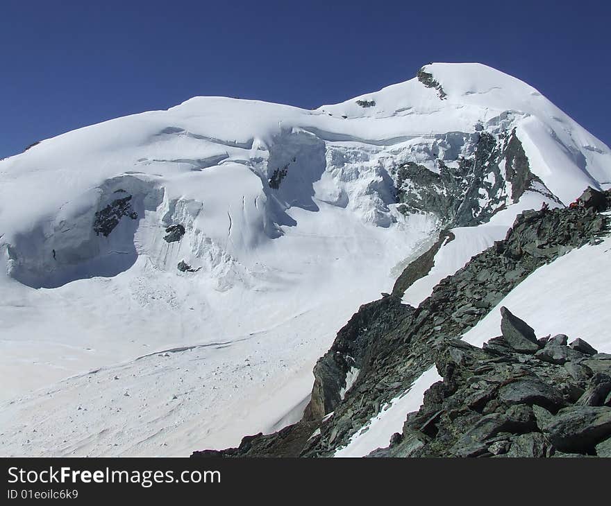 Allalinhorn (4027) near Saas Fee, Switzerland. Allalinhorn (4027) near Saas Fee, Switzerland