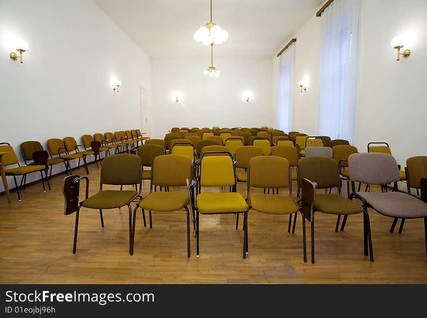 Empty small classroom for students. Empty small classroom for students