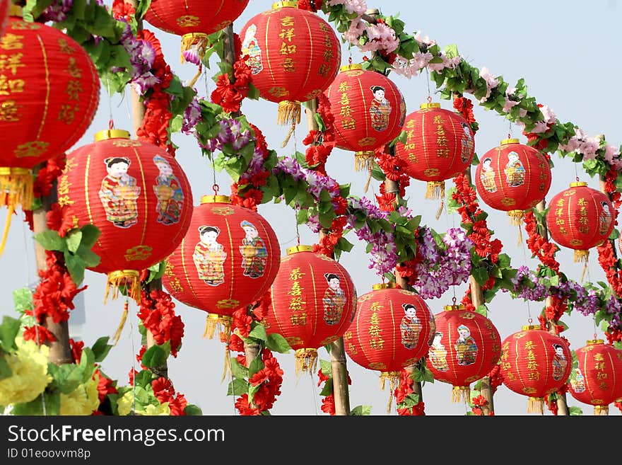 Red lantern at the temple fair of the Spring Festival.Chinese like red most, Chinese think red that it is happy and lucky to represent. Chinese on the lantern is lucky and getting rich.

Portraits on the lantern is the Chinese ancient lunar new year's painting. Red lantern at the temple fair of the Spring Festival.Chinese like red most, Chinese think red that it is happy and lucky to represent. Chinese on the lantern is lucky and getting rich.

Portraits on the lantern is the Chinese ancient lunar new year's painting.