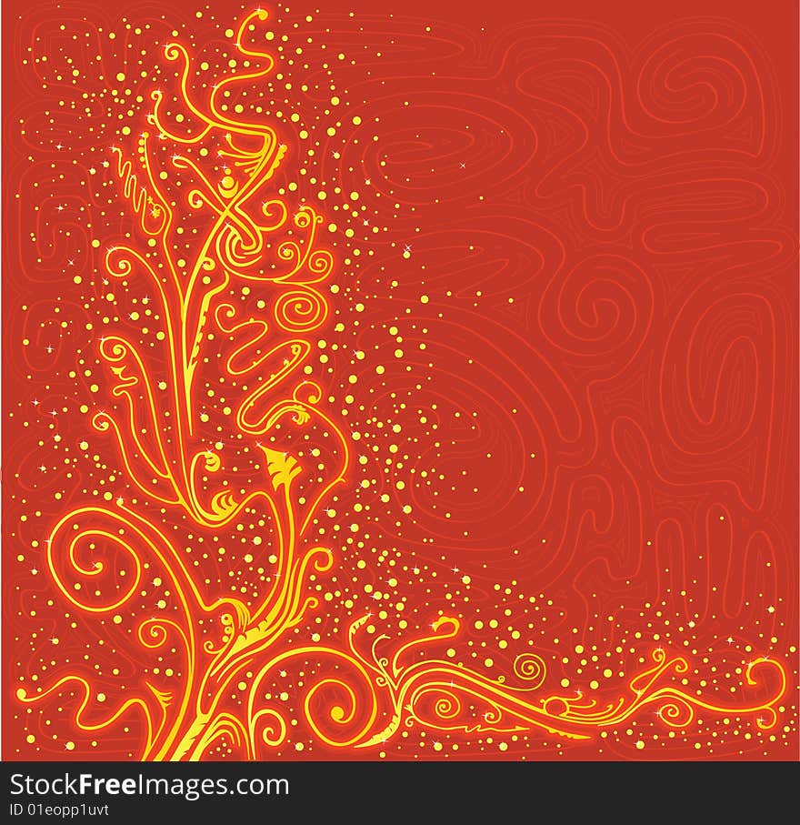 Graceful flower decorative ornamental background