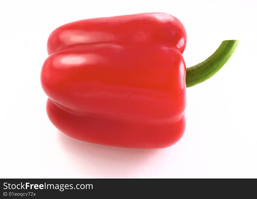 Red pepper isolated on white background